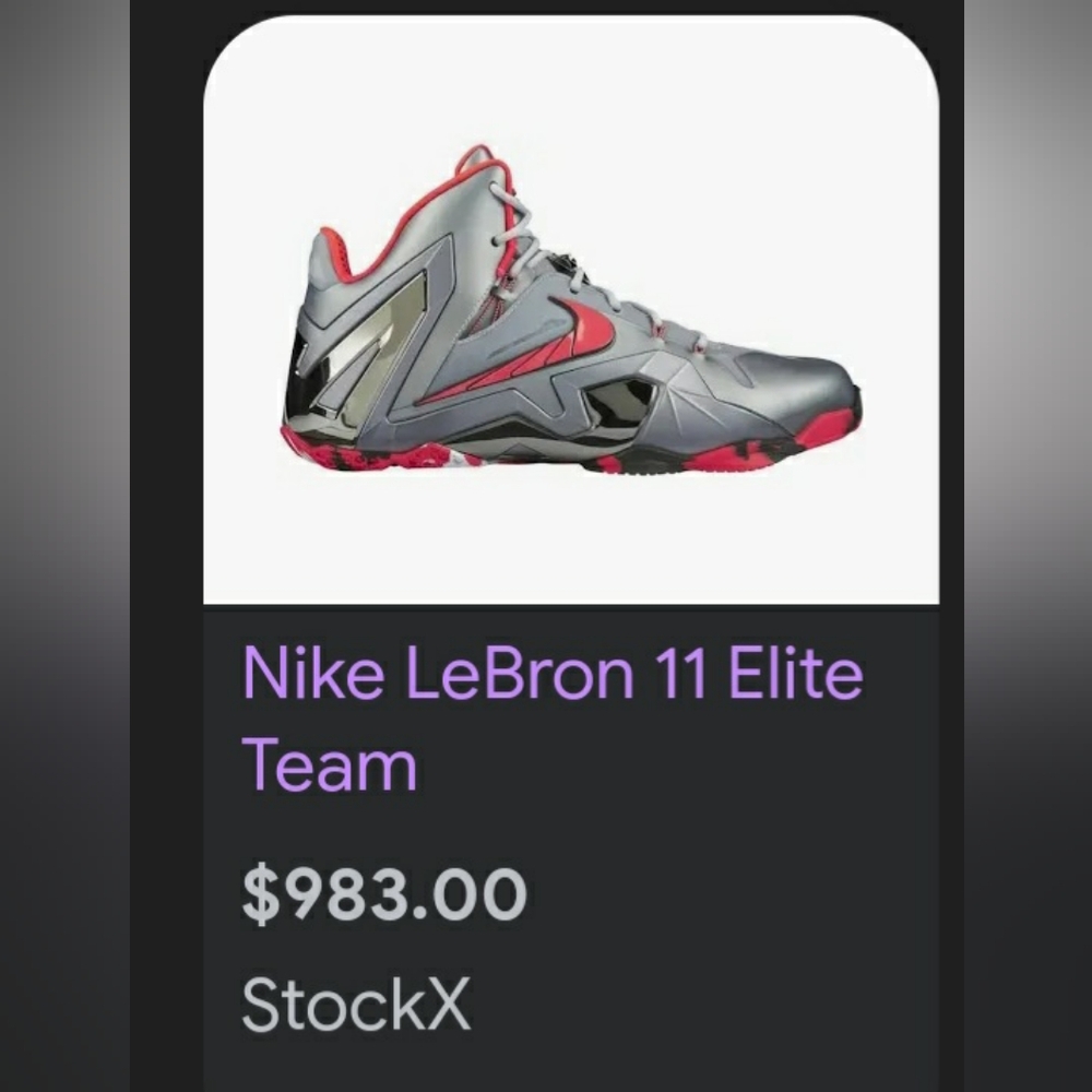 Nike LeBron Elite11 Gray and Red Sneakers